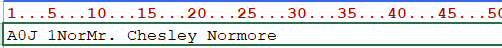 Clip of 2 rows in excel sheet.