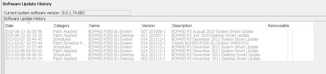 Software Update History